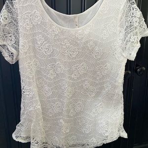 White laced blouse